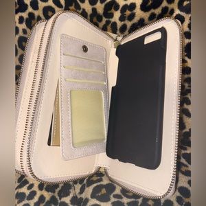 Light Pink / Salmon Pink Clutch with Magnetic Phone Case